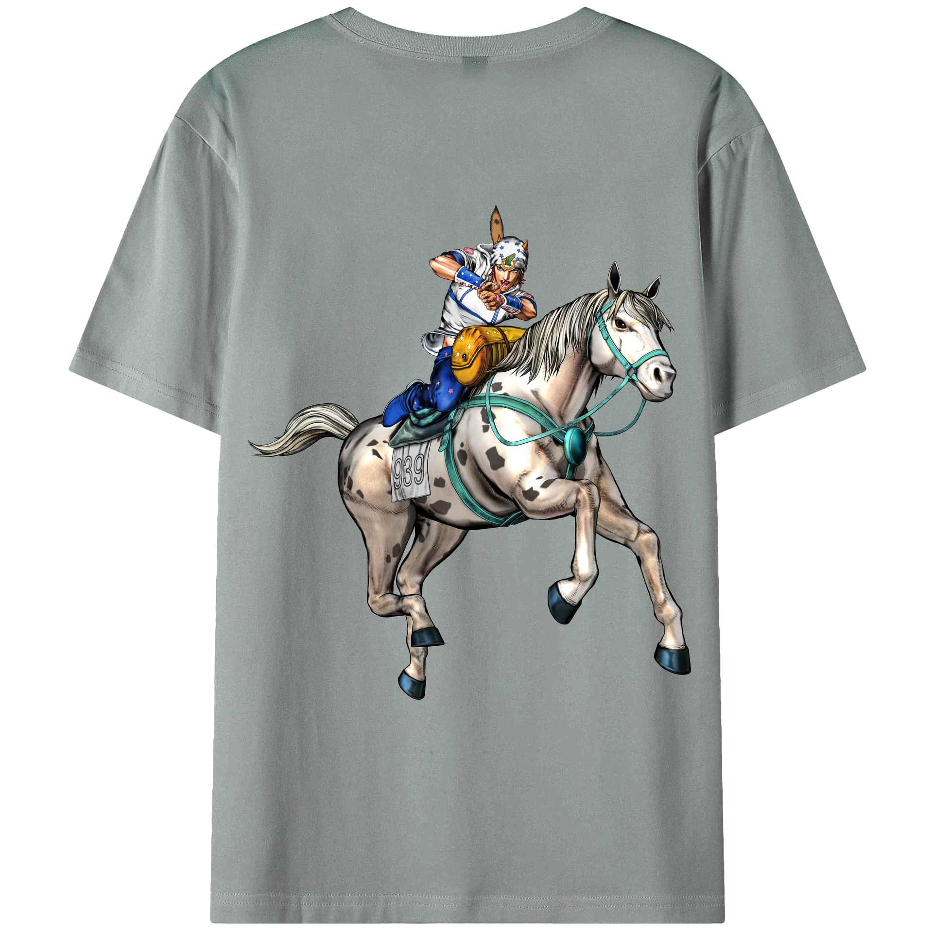 （画像用） ジョジョの奇妙な冒険 ジョナサン?ジョースター JoJo's Bizarre Adventure Jonathan Joestar 綿100％ メンズ半袖Tシャツ（バックプリント） 通気性